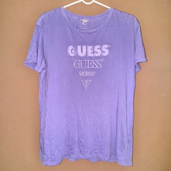 GUESS Originals Women's Purple Short Sleeve Tee - Size Small - Picture 1 of 9